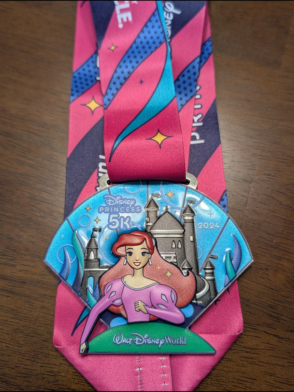 Disney 2024 Princess Ariel Medal with Pink & Teal Accents